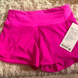 Size 2 short 4 inch LULULEMON NWT Speed Up Shorts